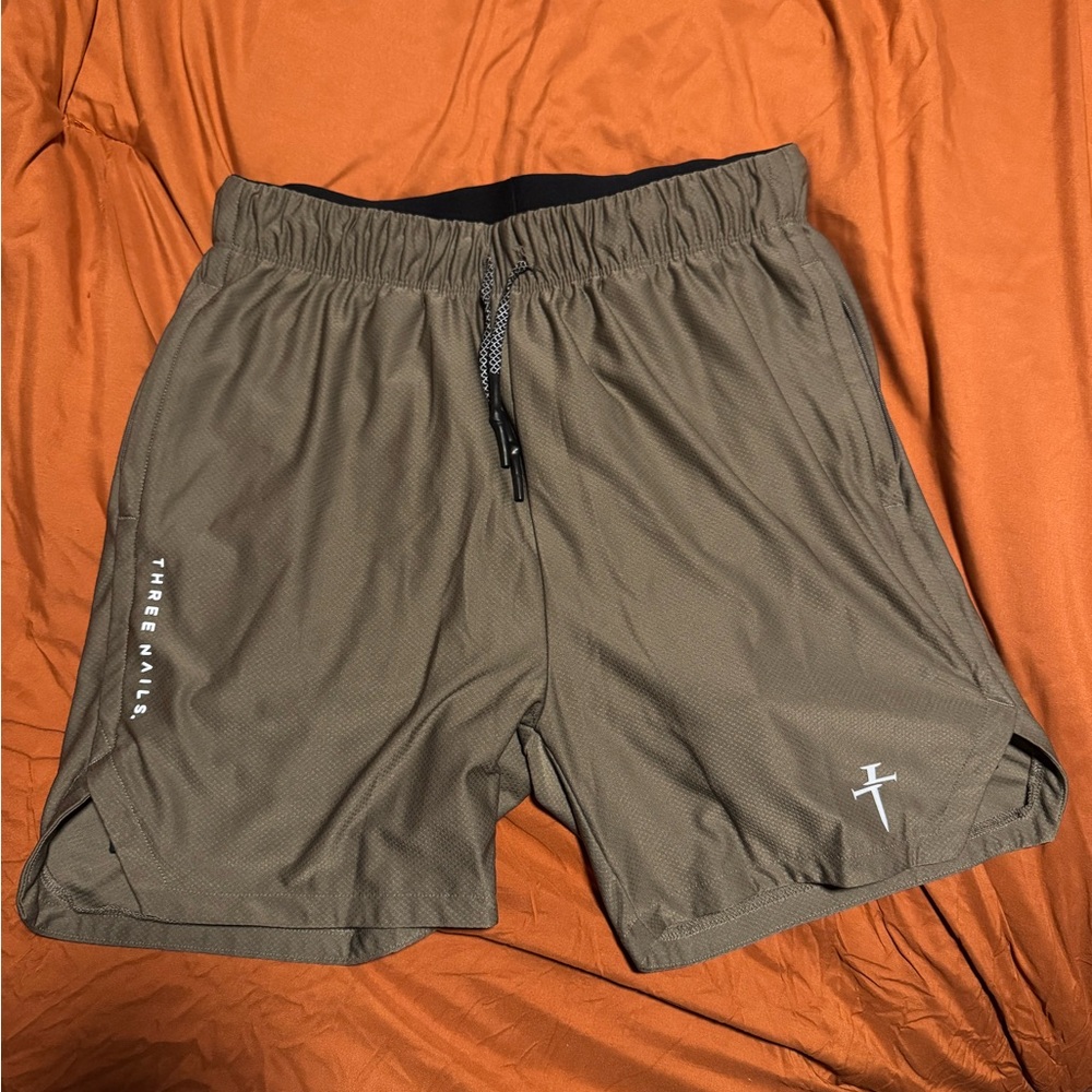 Three Nails Brown Athletic Training Shorts